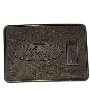 Ford Motor Company MVP Brass Vntg Belt Buckle Employee Appreciation Automobile